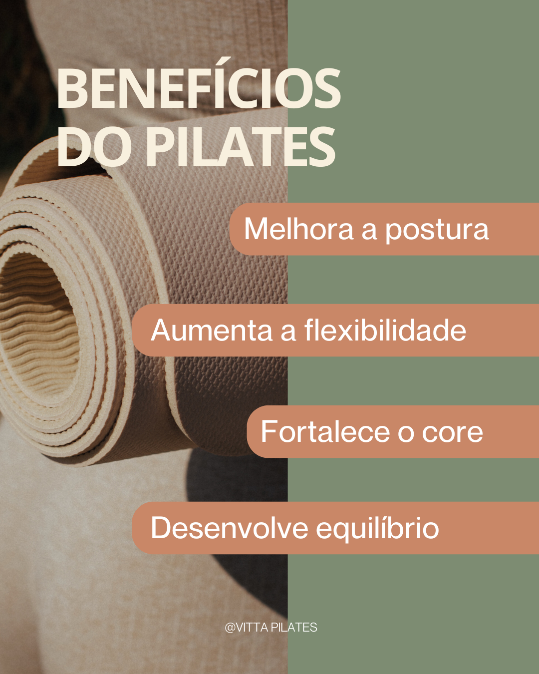 Peça de comunicação Vitta Pilates